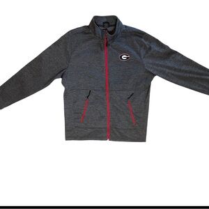 Colosseum Men's Gray Jacket with Red Trim